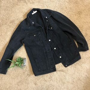 Honey Punch Jackets & Coats - Black distressed jean denium jacket Honey Punch Jackets & Coats - Black distressed jean denium jacket